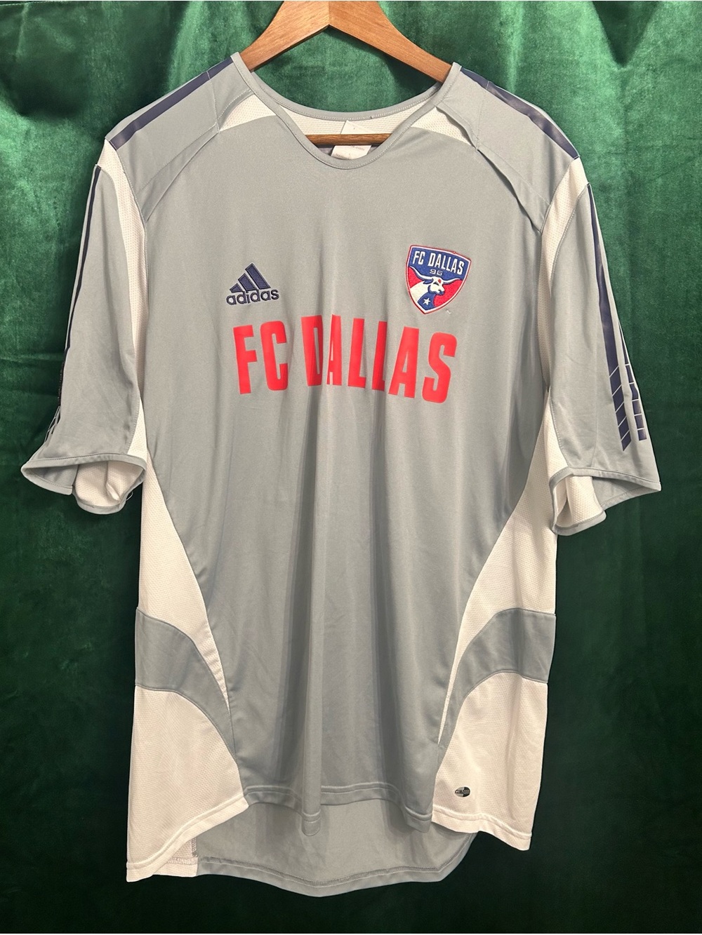adidas FC Dallas 2005 gray  and White 3rd jersey